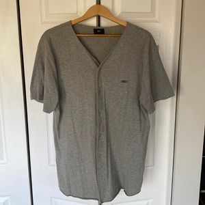 Obey mens baseball jersey shirt size large